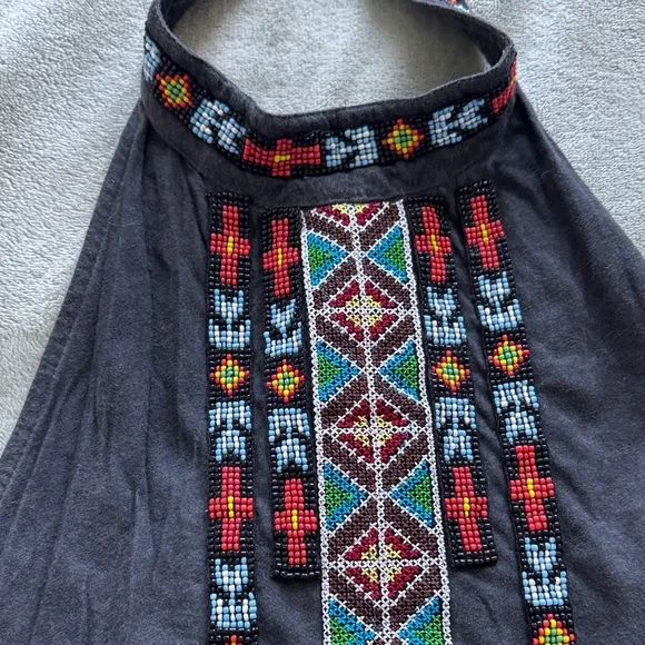 Embroidered Beaded Halter Top - Picture 3 of 5